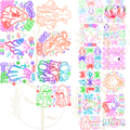 Neon Halloween Ghost Pre-Made Gang Sheet 22x91.32