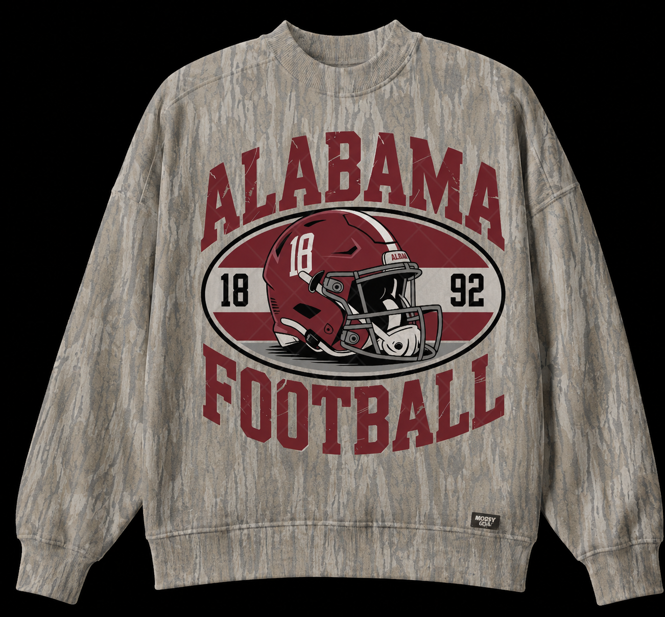 Cotton Mill Washed Out Mock Neck Sweatshirt (Alabama)
