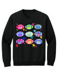 BLACK FOOTBALL SWEATER