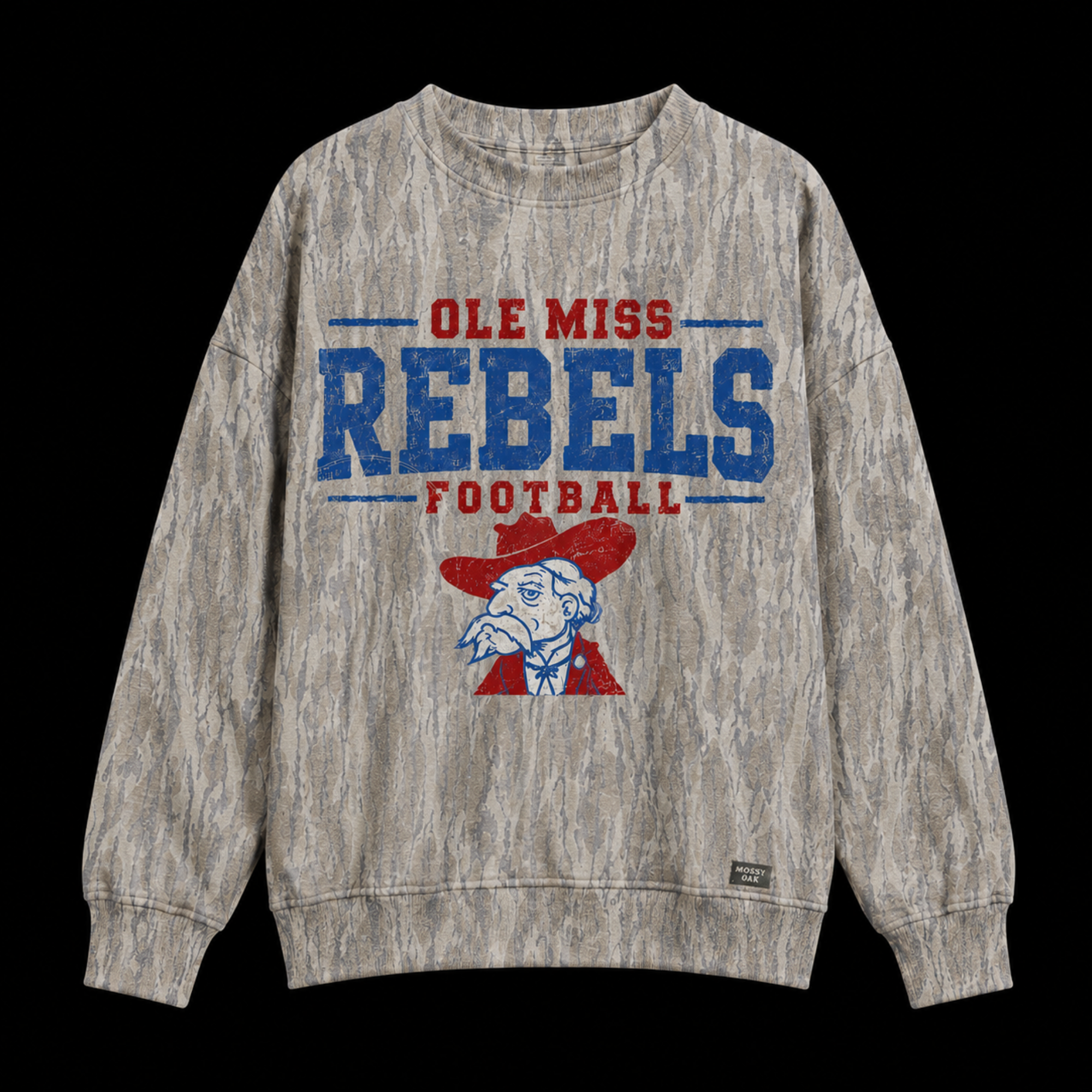 Cotton Mill Washed Out Mock Neck Sweatshirt (Ole Miss)