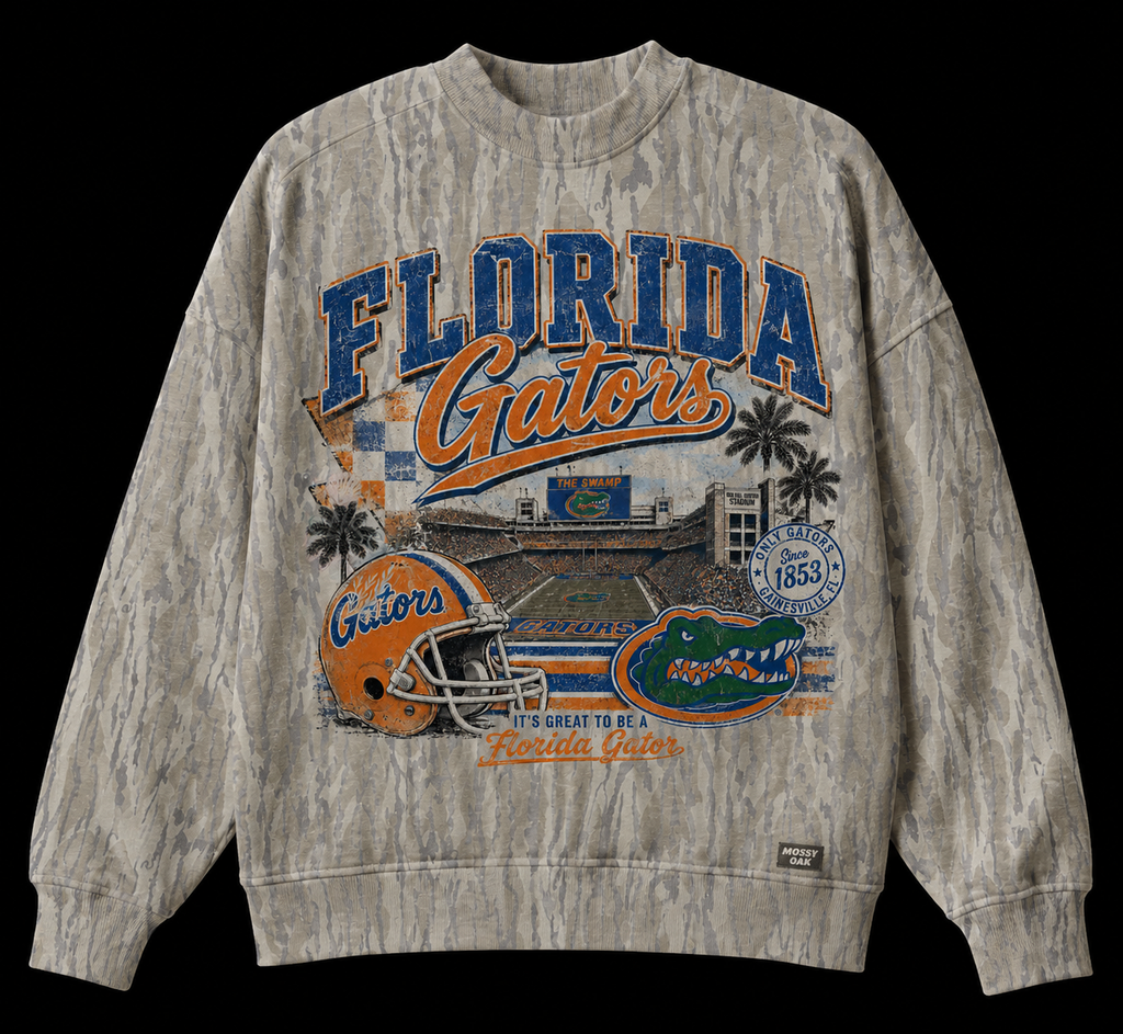 Cotton Mill Washed Out Mock Neck Sweatshirt (Florida)